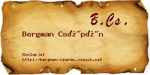Bergman Csépán névjegykártya